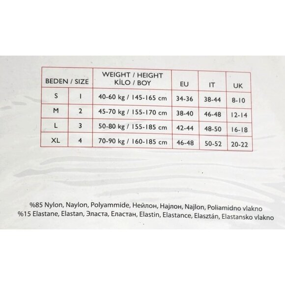 Penti 57 Cashmir #4 XL Fit 20 Den Sheer & Shiny Tights Nylon Elastane 5247 - Picture 6 of 8